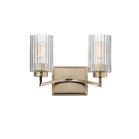 Maxim Lighting Rigata 2-Light Wall Sconce, Satin Champagne 21372CRSCH
